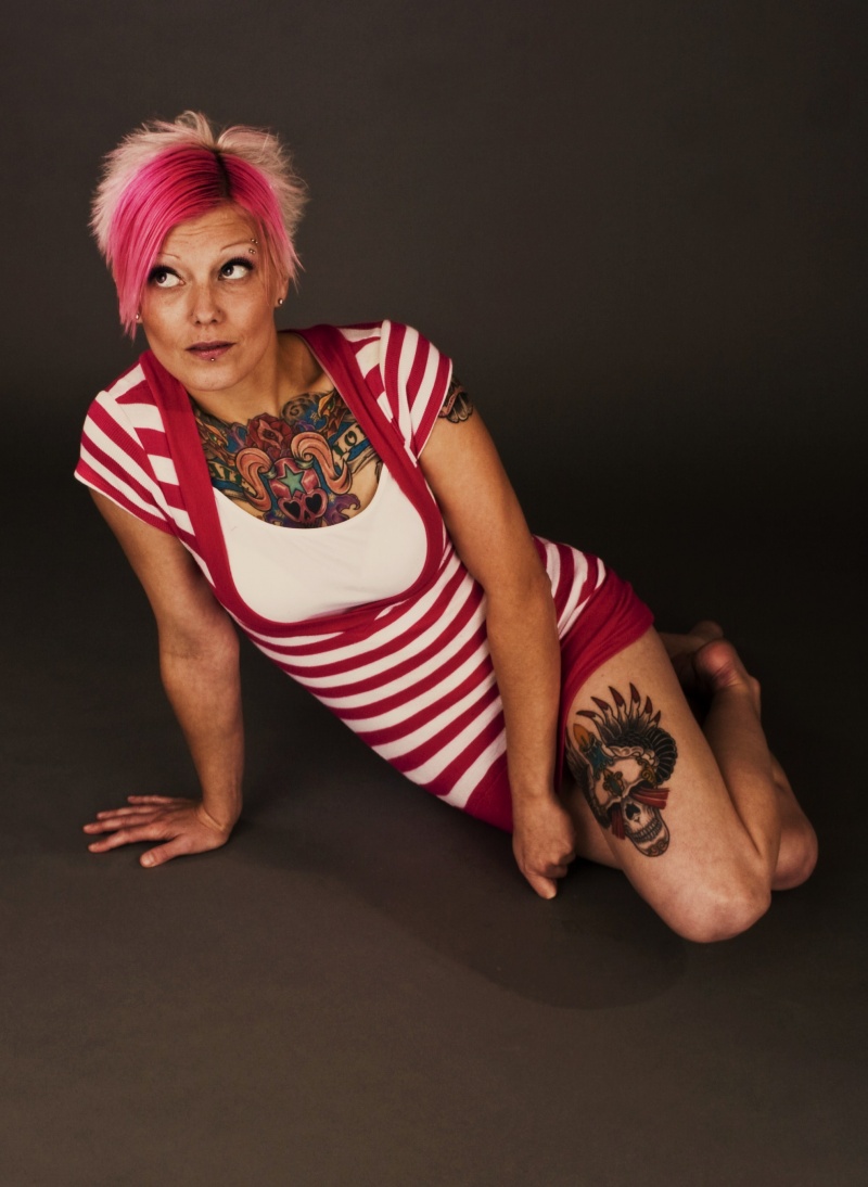 Female model photo shoot of MissPink by Images by Darkside
