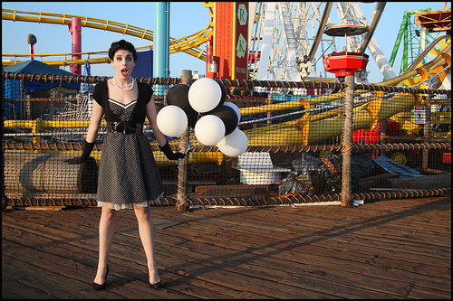Female model photo shoot of Daryl Nicole in Santa Monica Pier