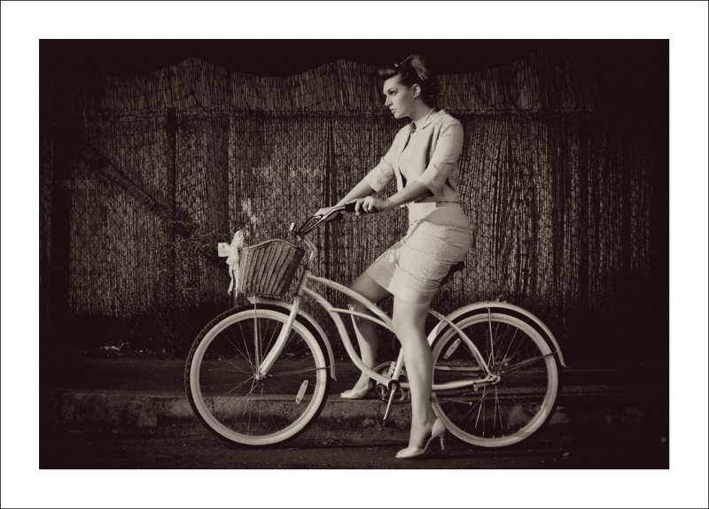 Female model photo shoot of Dizzy Von Damn by S H Photografia in Downtown L.A.