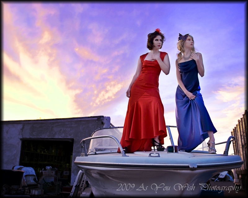 Female model photo shoot of Elle Suzanne and Andi Leigh by As You Wish, makeup by I Made It Up