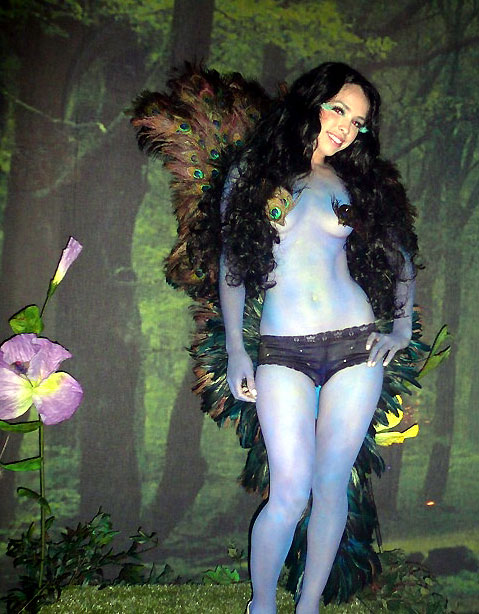 Female model photo shoot of Sajeela Design in MTV Music Awards 2008