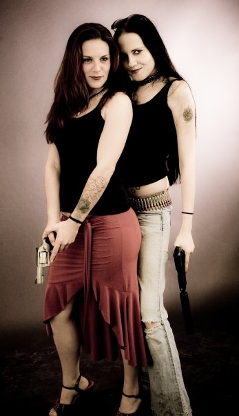 Female model photo shoot of Jaded Starr and Jenn Pejinsky by spade inc in Dreamland Studios