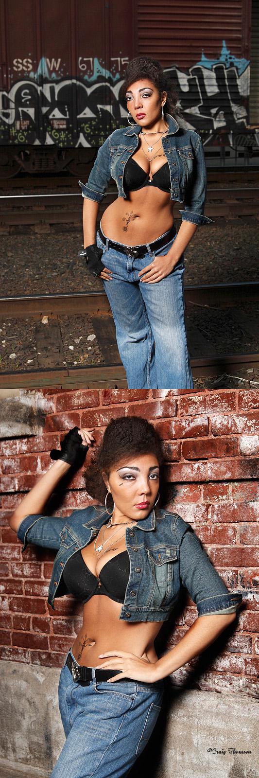 Female model photo shoot of A M A Z O N by killer pinups