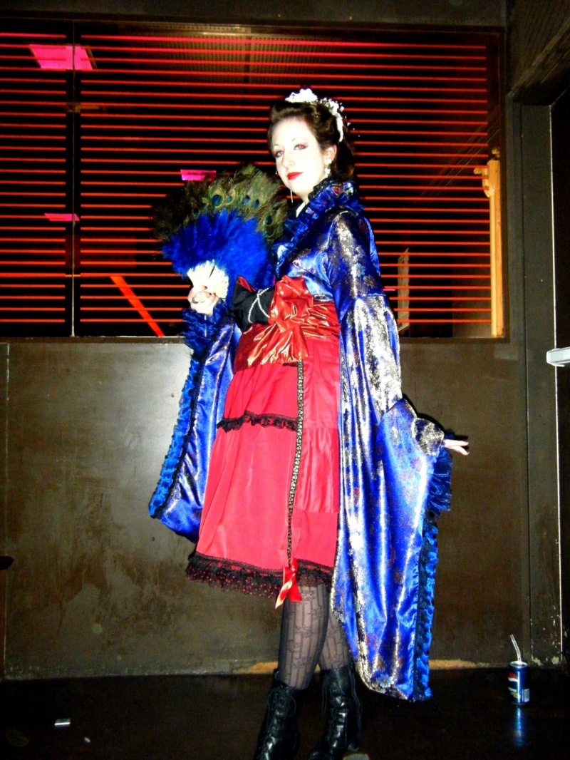 Female model photo shoot of Kamihana in Tokyo Decadance Halloween 2009, Paris France