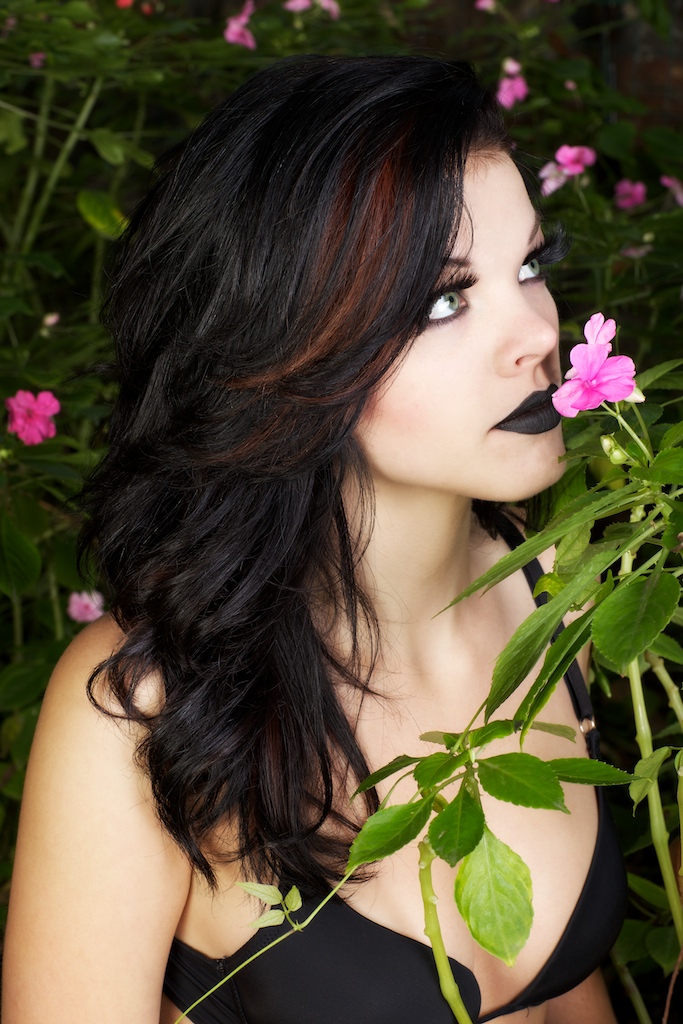 Female model photo shoot of Chandell ontiveros in The secret garden