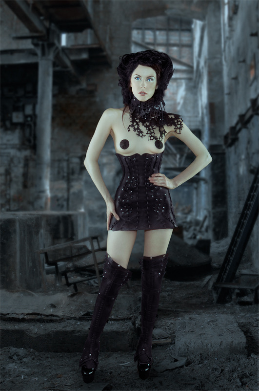 Female model photo shoot of Ekaterina Vladi by Jamais Vu, clothing designed by Eirik Maribaal