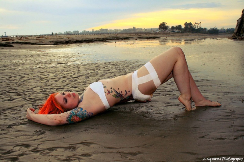 Female model photo shoot of C Squared Photography and Tuesday vonDead in Goleta Beach, Goleta, CA