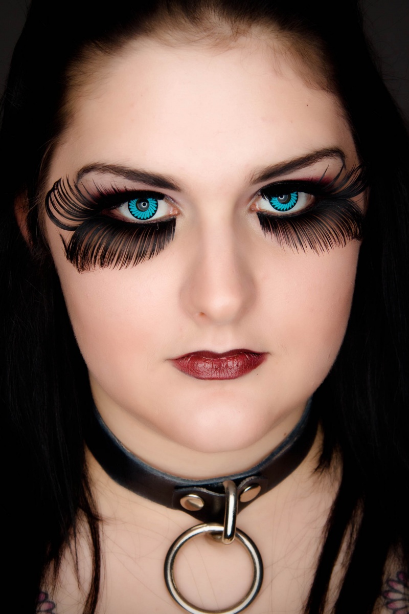 Female model photo shoot of _Arachnia_ by Clive Jones Photography, makeup by J Laura