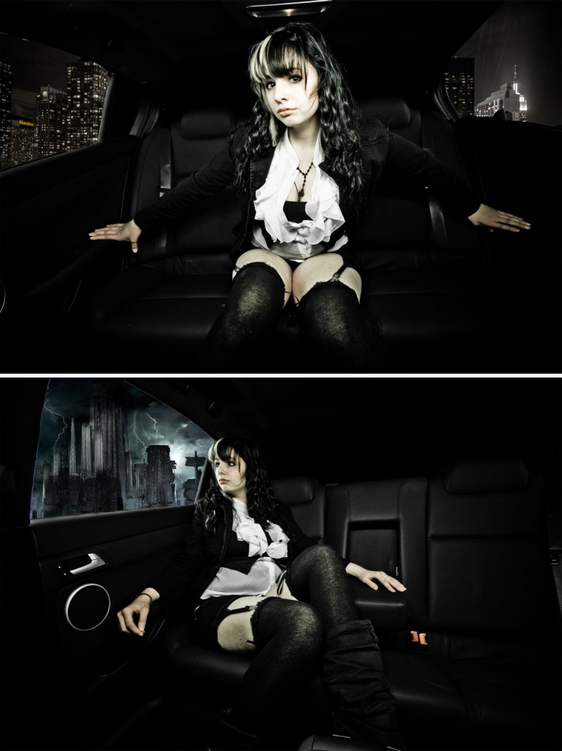 Female model photo shoot of Natasha Kaye by DerekCutting in Derek's car (;