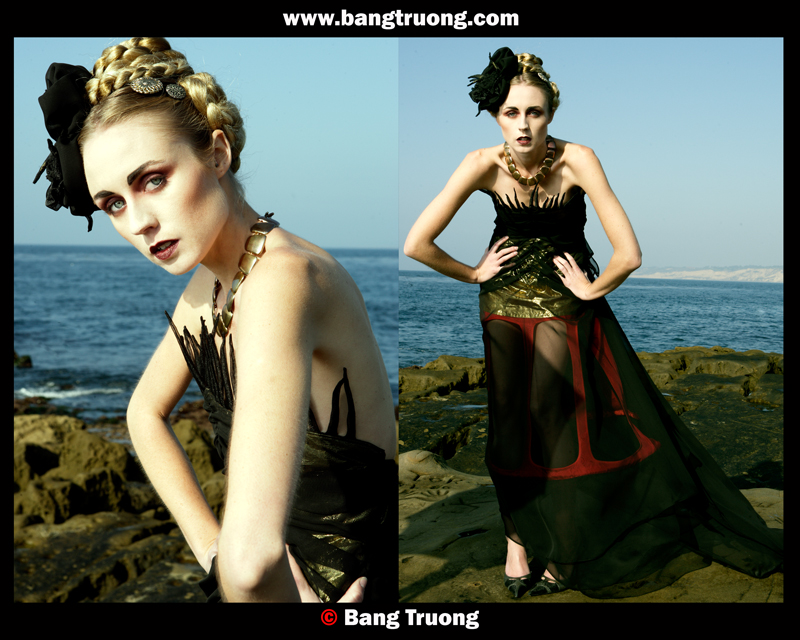 Female model photo shoot of AmyLynnR and a u d r e y L by Bang Truong, hair styled by C H A R, clothing designed by TTatiana