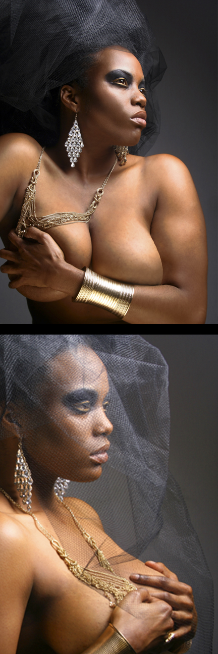 Male and Female model photo shoot of Ty Xavier Weldon and Mz. Lisa, makeup by Anna Horton Makeup
