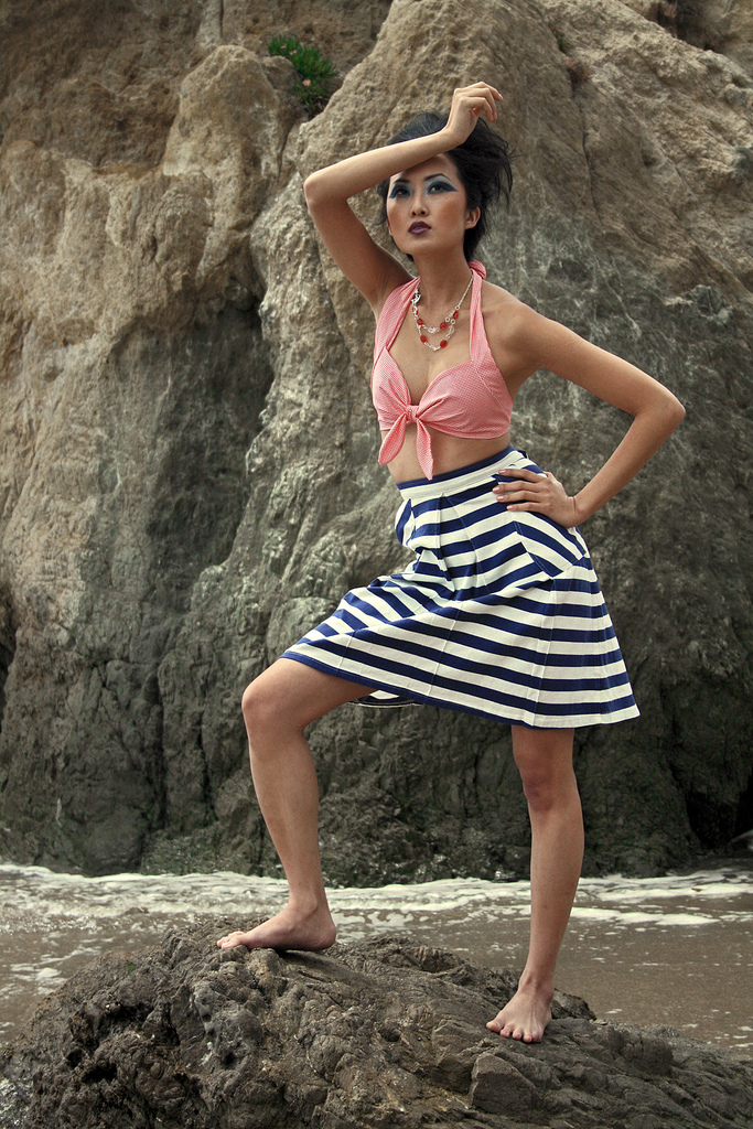Female model photo shoot of Stylesmith in El Matador Beach