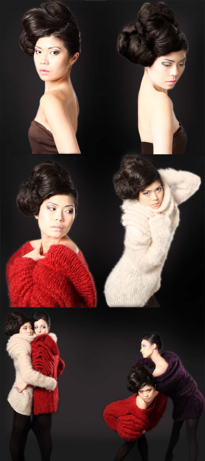 Female model photo shoot of Carolyn Tan and noorie by veronika kucharska in Shepherd's Bush Studio, London, makeup by Janna Rean