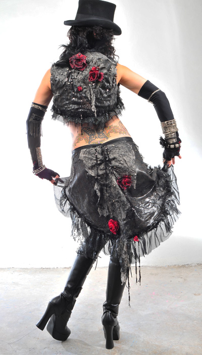 Female model photo shoot of Black Lotus Clothing