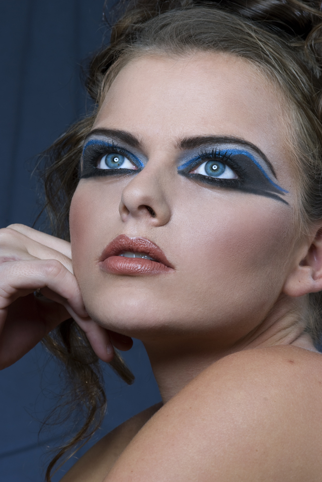 Female model photo shoot of MadAboutMakeup by Nowhere Iceland studios in studio
