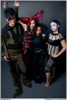 Female model photo shoot of Wysterium Wear in DNA Lounge
