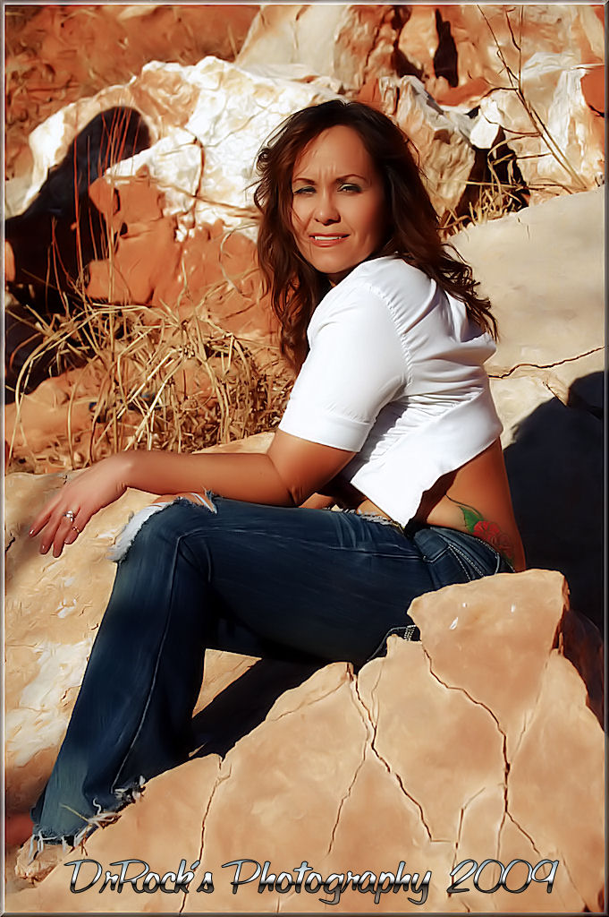 Female model photo shoot of Mona Shackelford by DrRocks Photography in Palo Duro Canyon - Amarillo,Texas 12-17-2009