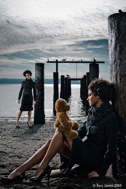 Female model photo shoot of Jennifer Vandiver by RossJames in Vashon Island, clothing designed by Heilyke
