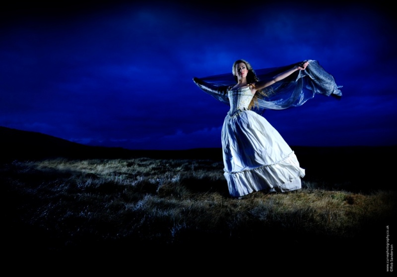 Female model photo shoot of Fleur Bonheur by CurvePhotography in Peak District