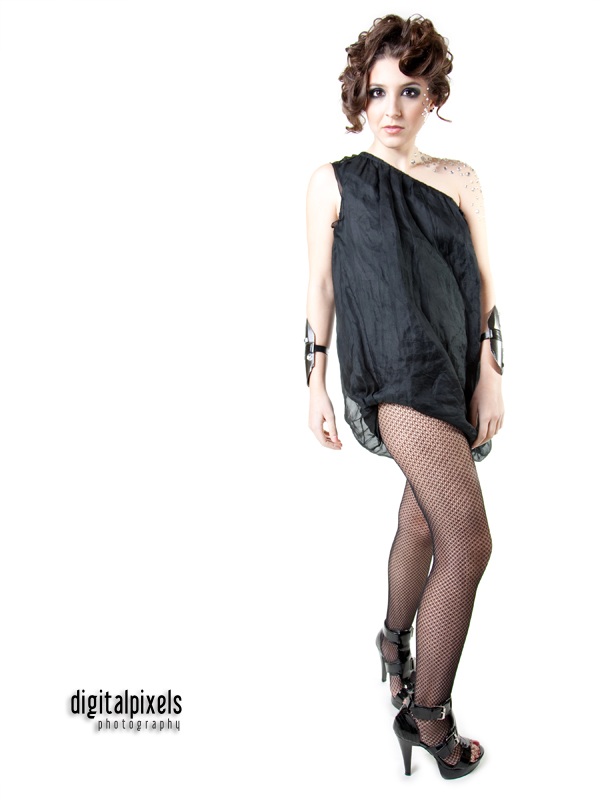 Female model photo shoot of digitalpixels and Caitey, makeup by Chris Sapphire, clothing designed by Dimiloc