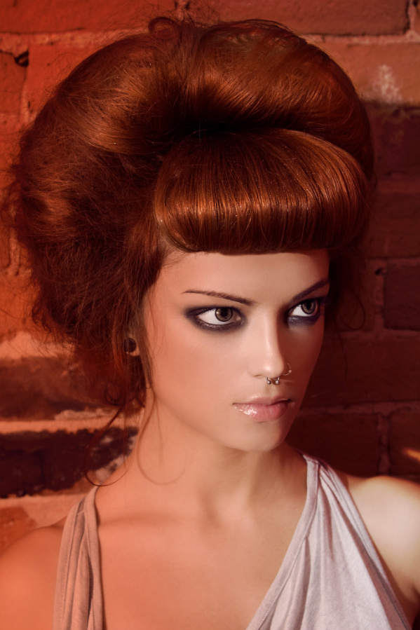 Female model photo shoot of Yana YB, retouched by T H R E E D O T S, hair styled by Isabelle Faure