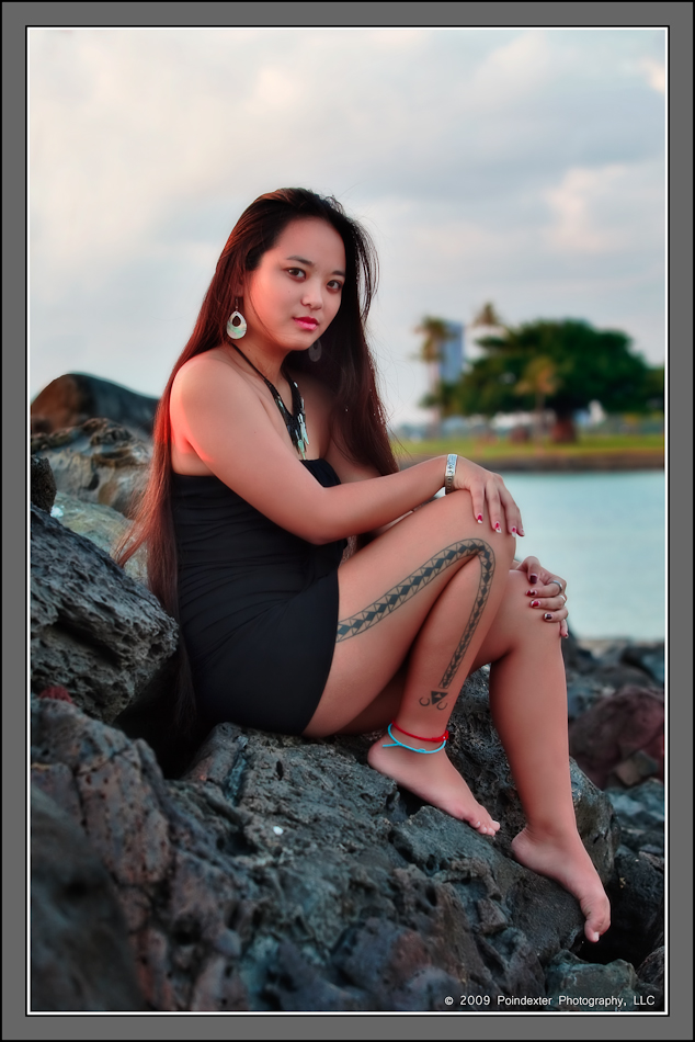 Female model photo shoot of Lindsay Maluokapuuwai by Poindexter Photography  in Magic Island