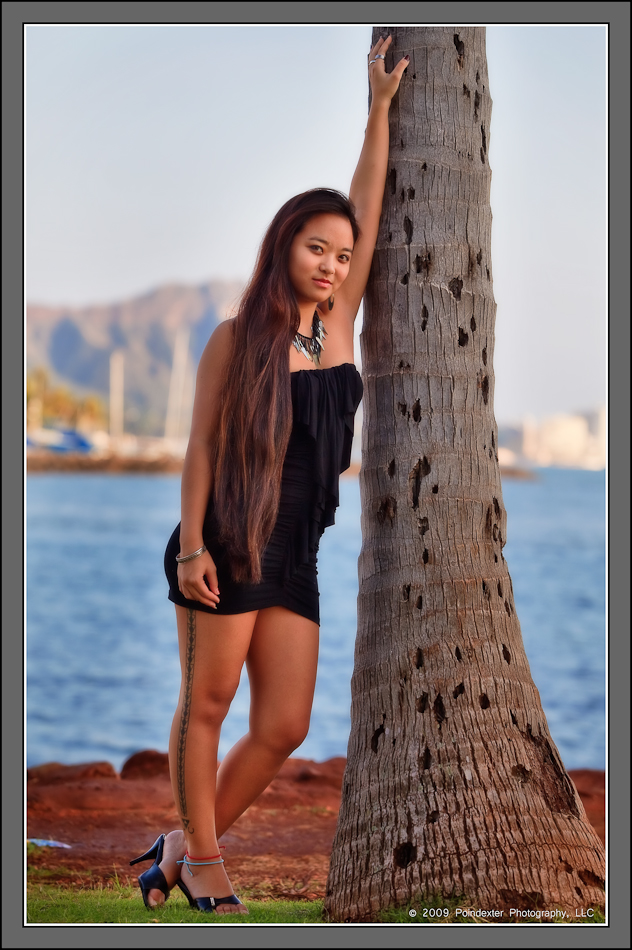 Female model photo shoot of Lindsay Maluokapuuwai by Poindexter Photography  in Magic Island