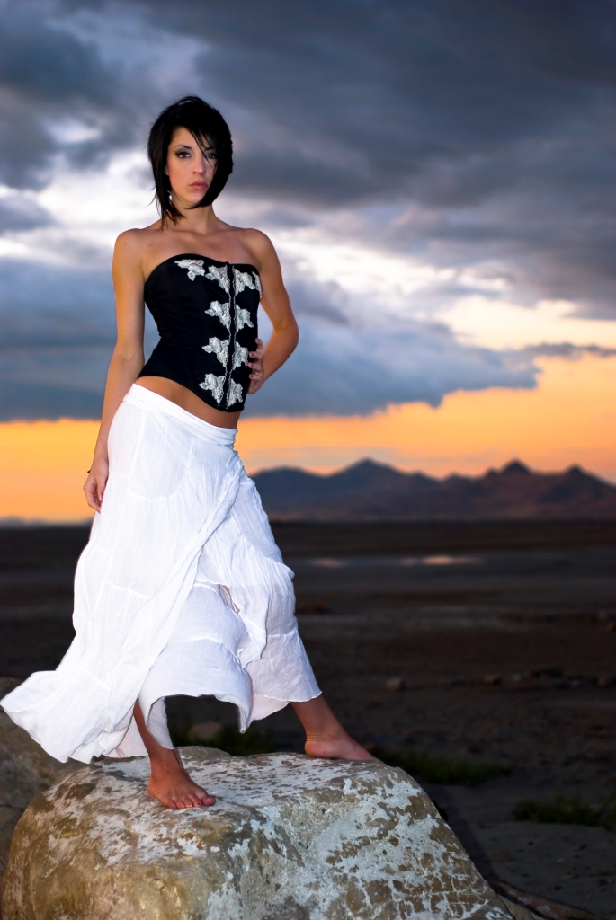 Female model photo shoot of Silvia Ferrachi in Great Salt Lake