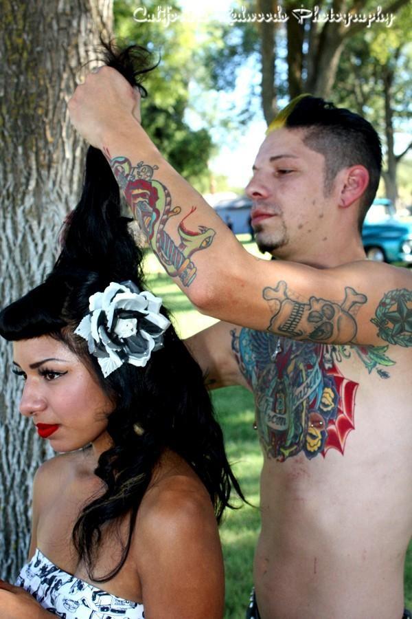 Male and Female model photo shoot of Renegade Hair Designs and Miss Krizia by LesG Photography in Antioch, CA, hair styled by Renegade Hair Designs