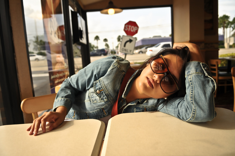 Male model photo shoot of Michael Mata in Wendys fast food restaraunt