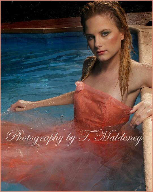 Female model photo shoot of Simply Jenna by 88-photography in Fort Lauderdale, Florida - In a pool, makeup by Jheanell Talee