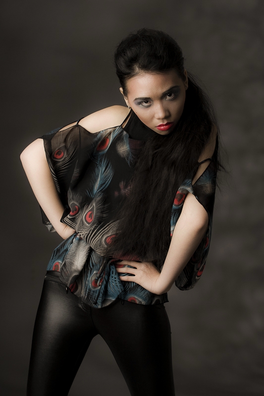 Female model photo shoot of gladiolii by 1212121 in Boston, MA, hair styled by -Michelle-Marie-