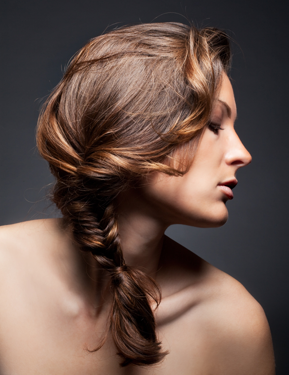 Female model photo shoot of Rebecca Does Hair by Lydia Hudgens