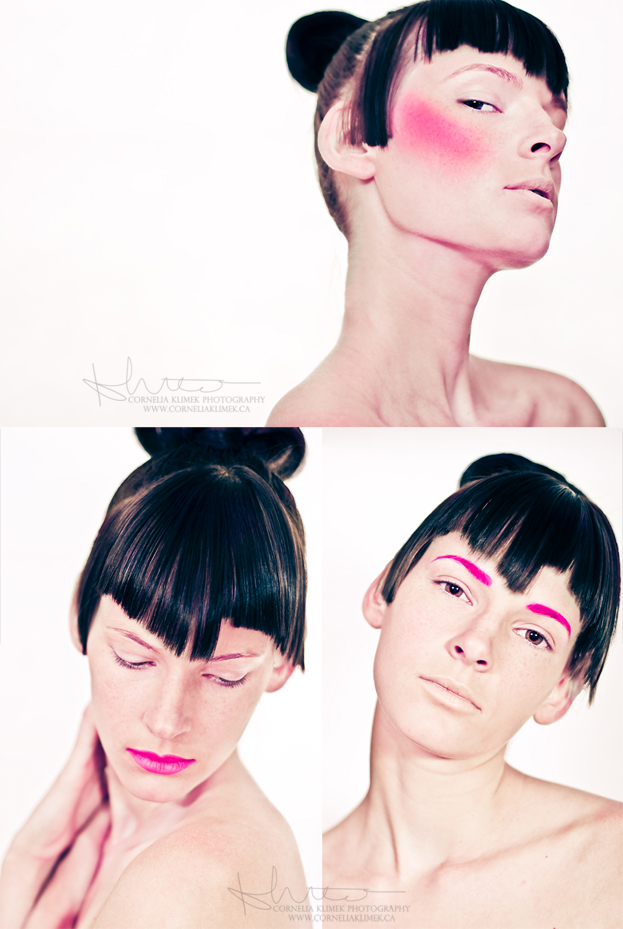 Female model photo shoot of Cornelia Klimek in studio, makeup by Dolly designs