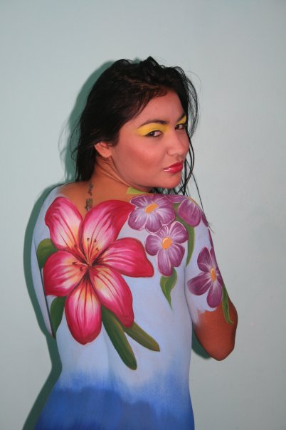 Female model photo shoot of Body Painting by Kat in London