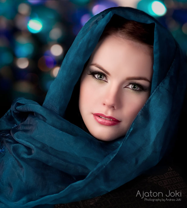 Female model photo shoot of Andrea Joki, makeup by Lotta Eloranta