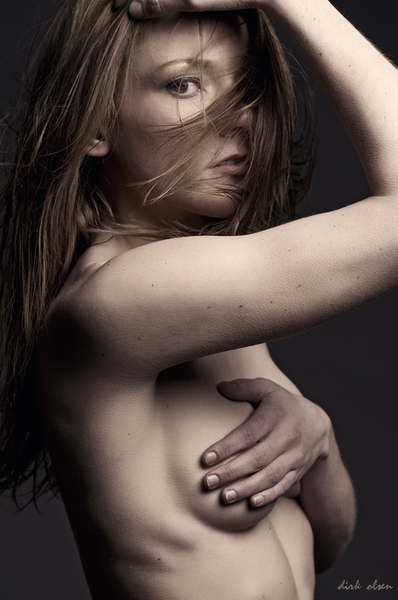 Female model photo shoot of Audrey S by dirk olsen in Mike Trobee's Studio