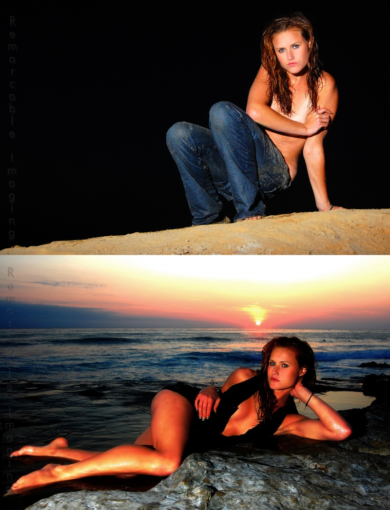 Male and Female model photo shoot of Remarcable Imaging and Alena Goodman in La Jolla, CA