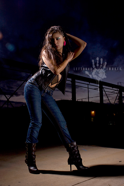 Female model photo shoot of MARAVILLA by Unek Francis in downtown warehouse