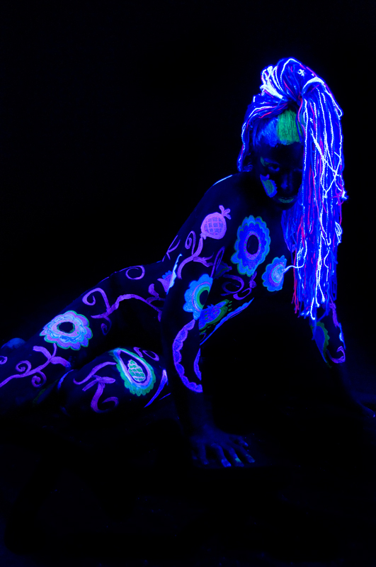 Female model photo shoot of Electro Tatiana by Infidel Images-Body Art in Waukesha, WI