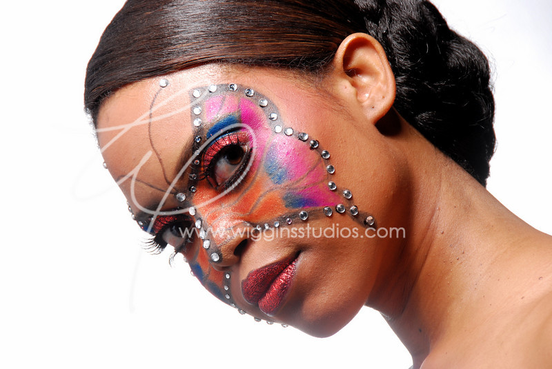 Female model photo shoot of Shaunda Kitchens in KLC fantasy makeup competition