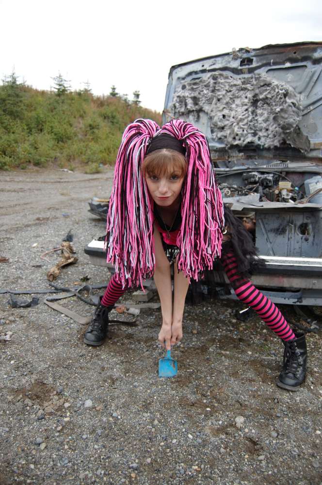 Female model photo shoot of Pink Sky in Kenai, AK