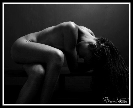 Female model photo shoot of Niah Lee by Phoenix Voltaire in Houston studio