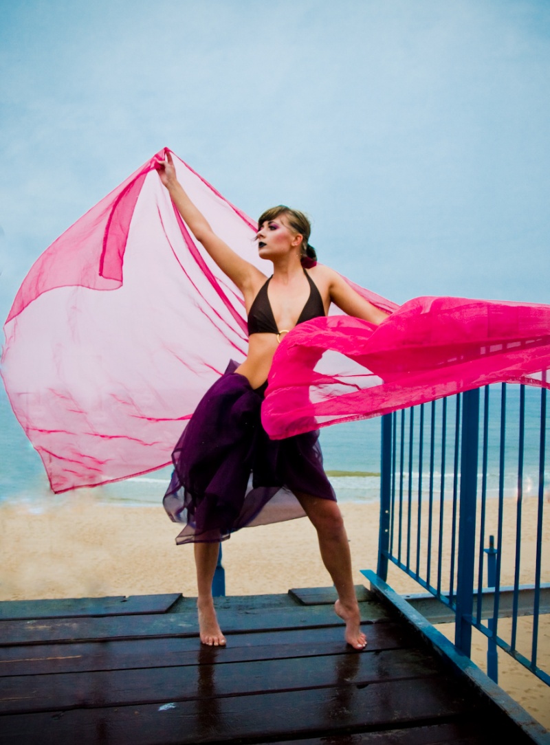 Female model photo shoot of Paulina  Sz in Seaside