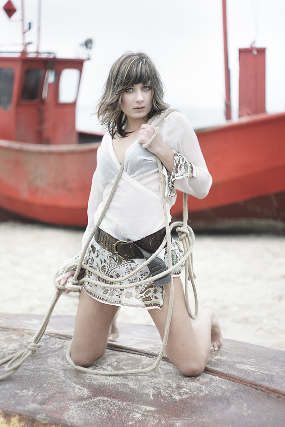 Female model photo shoot of Paulina  Sz in Seaside