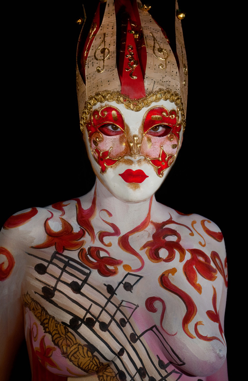 Female model photo shoot of butterfly7 by AlterEgo Images, body painted by Phoenix Painter
