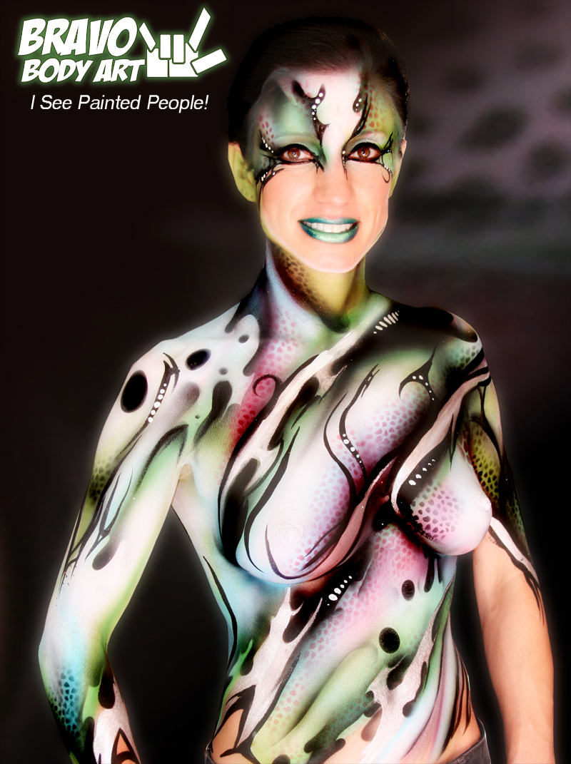 Male model photo shoot of Avram Art, makeup by Sean Avram bodypainter