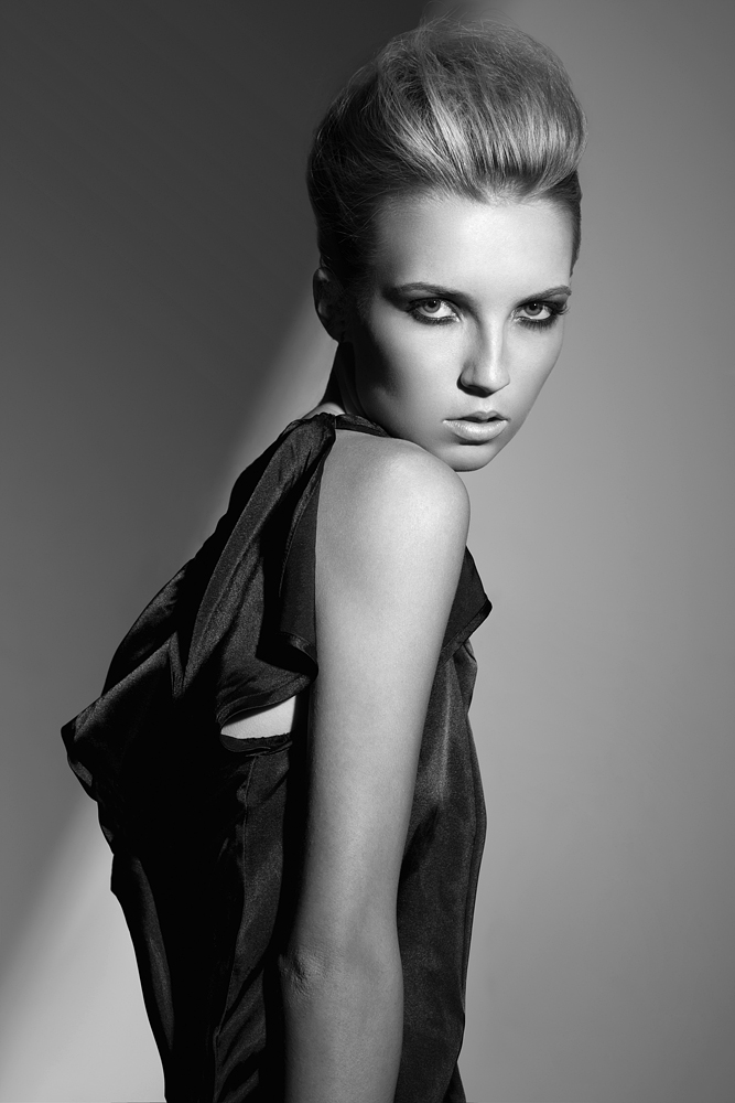 Female model photo shoot of Kadi Dugan Makeup by K E S L E R in dtla, wardrobe styled by Linda K Stylist