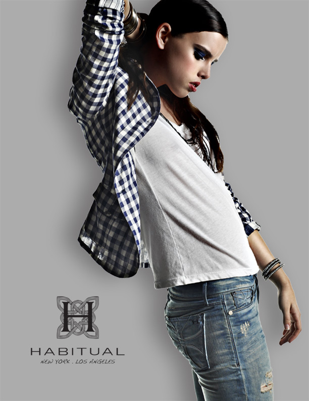 Female model photo shoot of Habitual Jeans
