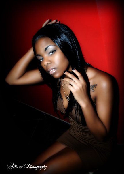 Female model photo shoot of Allison R Photography in Glo Ultra Lounge